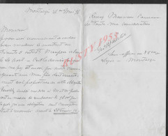 LETTRE DE 1896 ECRITE DE MONTARGIS : - Manuscrits