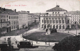 BELGIQUE - Liège - Place Du Théâtre - Carte Postale Ancienne - Liège