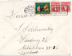 70565 - Dänemark - 1936 - 2@15o. Tavsen & Julmarke A Bf KOBENHAVN - ... -> Deutschland - Storia Postale
