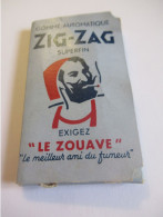 Carnet Ancien De Papier à Cigarette/Zig Zag Superfin/Le ZOUAVE/Bleu /Gommé Automatique/Braunstein/vers 1950-1970 CIG93 - Otros & Sin Clasificación