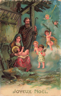 FÊTES ET VOEUX - Joyeux Noël - Marie, Joseph, Jésus Et Les Anges - Colorisé - Carte Postale Ancienne - Other & Unclassified