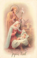 FÊTES ET VOEUX - Joyeux Noël - Marie, Joseph, Et Jésus - Colorisé - Carte Postale Ancienne - Other & Unclassified