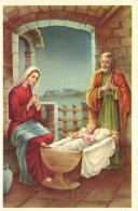 FÊTES ET VOEUX - Joyeux Noël -  Jésus, Marie Te Joseph - Nativité - Colorisé - Carte Postale Ancienne - Otros & Sin Clasificación