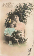 FÊTES ET VOEUX - Joyeux Noël -  Portrait D'une Mère Et Son Enfant - Colorisé - Carte Postale Ancienne - Other & Unclassified