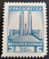 Congo Belge Belgium Congo 1941 Monument Albert 1er Leopoldville Yvert 216 ** MNH Adherences - Neufs