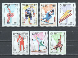 Kampuchea 1984 Mi 538-544 MNH WINTER OLYMPICS SARAJEVO - Winter 1984: Sarajevo