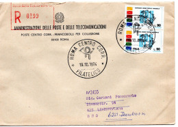 70577 - Italien - 1974 - 2@90L UPU A R-Bf ROMA -> Westdeutschland, Nachgesandt - 1971-80: Storia Postale