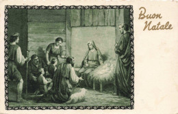 [-10%] FÊTES ET VOEUX - Buon Natale - Scène De La Nativité - Carte Postale Ancienne - Andere & Zonder Classificatie