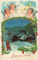 FÊTES ET VOEUX - Joyeux Noël - Le Père Noël Quittant Un Village - Carte Postale Ancienne - Kerstman