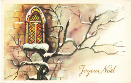 [-10%] FÊTES ET VOEUX -  Joyeux Noël - Fenêtre Dune église - Carte Postale Ancienne - Andere & Zonder Classificatie