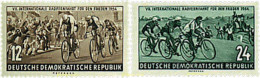 64454 MNH ALEMANIA DEMOCRATICA 1954 7 CARRERA CICLISTA INTERNACIONAL DE LA PAZ. VARSOVIA-BERLIN-PRAGA - Ungebraucht