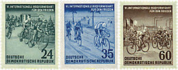 64453 MNH ALEMANIA DEMOCRATICA 1953 6 CARRERA CICLISTA INTERNACIONAL DE LA PAZ. PRAGA-BERLIN.VARSOVIA - Ungebraucht