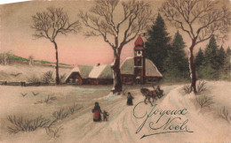 FÊTES ET VOEUX -  Joyeux Noël - Village - Eglise - Carte Postale Ancienne - Andere & Zonder Classificatie