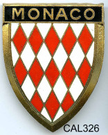 CAL326 - PLAQUE CALANDRE AUTO - MONACO - Targhe Smaltate (a Partire Dal 1961)