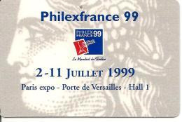 -CARTE-SALON-PHILEXFRANCE 99-1999-LAISSEZ PASSER-TBE - Tarjetas De Salones Y Demostraciones