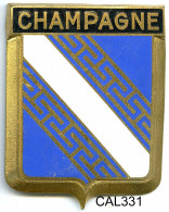 CAL331 - PLAQUE CALANDRE AUTO - CHAMPAGNE - Targhe Smaltate (a Partire Dal 1961)