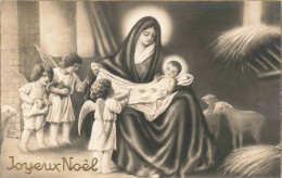 FÊTES ET VOEUX -  Joyeux Noël - Scène De La Nativité Et Des Anges - Carte Postale Ancienne - Otros & Sin Clasificación