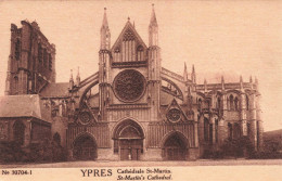 BELGIQUE - Ypres - Cathédrale Saint Martin - Carte Postale Ancienne - Andere & Zonder Classificatie
