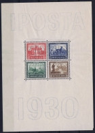 Deutsches Reich: Mi Nr Block Nr 1 IPOSTA 1930  446 - 449, 4 Stamps Are MNH/** Sheet No Gum As Produced. - Blocchi