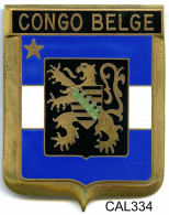 CAL334 - PLAQUE CALANDRE AUTO - CONGO BELGE - Plaques émaillées (après 1960)