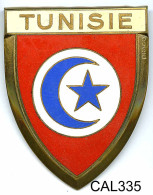 CAL335 - PLAQUE CALANDRE AUTO - TUNISIE - Targhe Smaltate (a Partire Dal 1961)