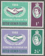 British Solomon Islands. 1965 International Cooperation Year. MH Complete Set. SG 129-130 - Salomonen (...-1978)