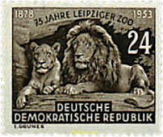 211099 HINGED ALEMANIA DEMOCRATICA 1953 75 ANIVERSARIO DEL ZOO DE LEIPZIG - Ungebraucht