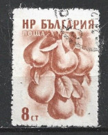 Bulgaria, 1957 - 8s Pears - Nr.965 Usato° - Used Stamps