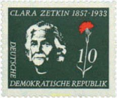 266968 HINGED ALEMANIA DEMOCRATICA 1957 CENTENARIO DEL NACIMIENTO DE CLARA ZETKIN - Ungebraucht