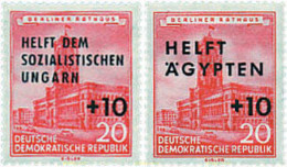 44259 MNH ALEMANIA DEMOCRATICA 1956 AYUDAS A HUNGRIA Y EGIPTO - Ungebraucht