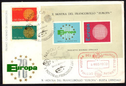 1970 Europa C.E.P.T. , FDC Italia Con Erinnofilo - 1970