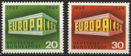 Germany FRG 1969 - Mi 583/84 - YT 446/47 ( Europa CEPT ) MNH** - 1969