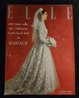 1951 Revue  ELLE - Spécial MARIAGE - Mode