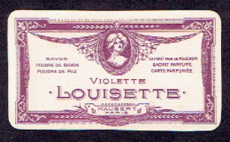 Carte Parfum LOUISETTE De MAUBERT - Violette - Calendrier De 1910 Au Verso - Anciennes (jusque 1960)