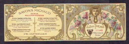 Rare Double Carte Parfum Savon THALMIS LILAS De MICHAUD - Style ART NOUVEAU - Calendrier De 1908 - Anciennes (jusque 1960)