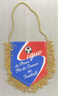Fanion, Sports, Football, Ligue De Paris - Ile De France De Football, L.P.I.F.F., Frange Or , 2 Scans, 115 X 115 Mm - Sonstige & Ohne Zuordnung