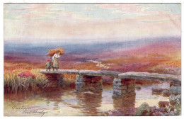 DARTMOOR - Post Bridge - H.B. Wimbush - Tuck Oilette 7074 - Dartmoor