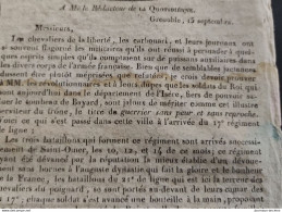 1822 Journal LA QUOTIDIENNE- LES CHEVALIERS DE LA LIBERTÉ - ACADEMIE ROYALE DE MUSIQUE - 1800 - 1849