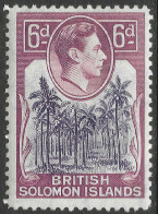 British Solomon Islands. 1939-51 KGVI. 6d MH. SG 67 - Islas Salomón (...-1978)