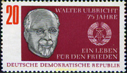 150663 MNH ALEMANIA DEMOCRATICA 1968 75 ANIVERSARIO DEL PRESIDENTE WALTER ULBRICHT - Ungebraucht