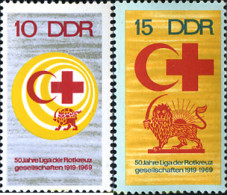 150671 MNH ALEMANIA DEMOCRATICA 1969 50 ANIVERSARIO DE LA LIGA DE SOCIEDADES DE LA CRUZ ROJA - Ungebraucht