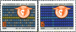 150679 MNH ALEMANIA DEMOCRATICA 1969 36 CONGRESO DE LA UNION DE FERIAS INTERNACIONALES EN LEIPZIG - Ungebraucht