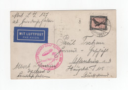 1929 Dt. Reich Besatzungspost Albert Lehmann Auf Zeppelinphotokarte Der Mittelmeerfahrt Zeppelin LZ 127 Si 24 A - Poste Aérienne & Zeppelin
