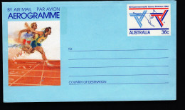 Australia Aerogramme 1982 36c Athletics Mint - Aerogrammi