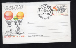 Australia Aerogramme 1985 45c Christmas First Day Cancellation - Aérogrammes