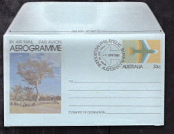 Australia Aerogramme 33c First Day Cancellation April 1981 - Aérogrammes