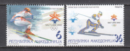 Macedonia 2002 Mi 243-244 MNH WINTER OLYMPICS SALT LAKE CITY - Hiver 2002: Salt Lake City