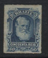 Brazil (47) 1878 Emperor Dom Pedro 50r. Blue. Unused. Hinged. - Oblitérés