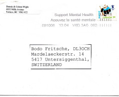 70596 - Canada - 2009 - $1,65 Eishockey EF A Bf V6D 3A0 - SUPPORT MENTAL HEALTH ... -> Schweiz - Winter 2010: Vancouver