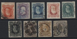 Brazil (57) 1878 Emperor Dom Pedro Set Except For The Elusive 700r. Used. Hinged. - Oblitérés